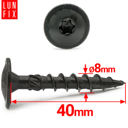 Zestaw łącznik kantówki 7x7cm kształt T z wkrętami 8x40 mm