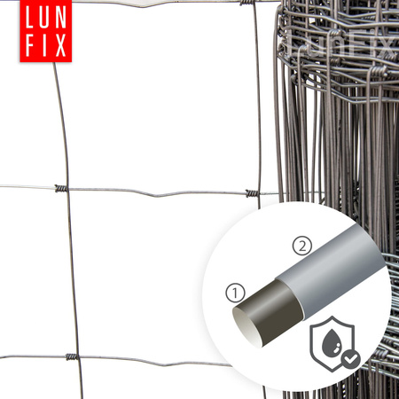 Siatka leśna budowlana 120cm fi 2-1,6mm ocynkowana 50mb + 100 sztuk skobli gratis!