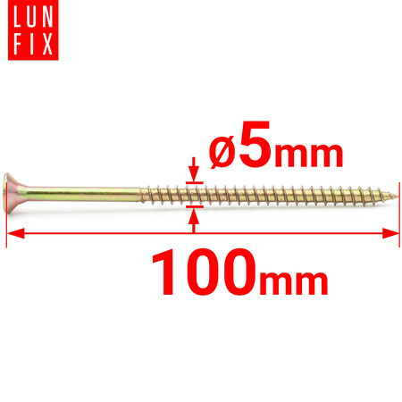 Wkręty uniwersalne 5x100 hartowane ocynkowane KDH 200szt.