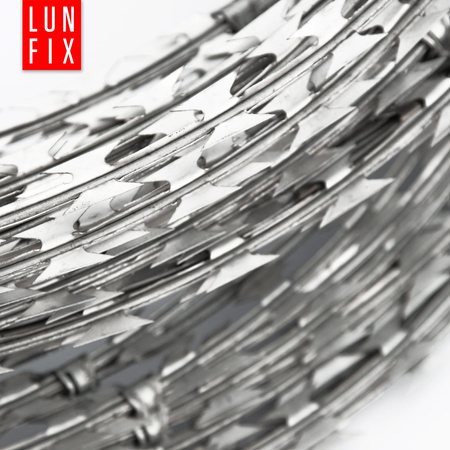 Drut ostrzowy żyletkowy Concertina zasieki 450mm 8mb