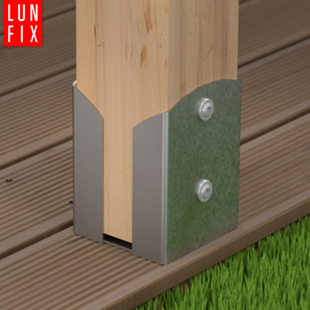 Zestaw podstawa słupa przykręcana 120 + wkręty