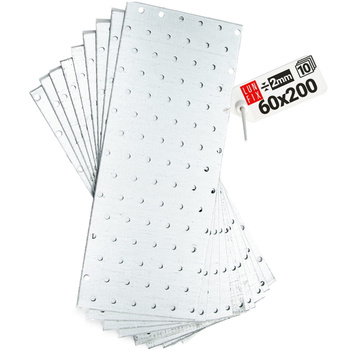 Płytka perforowana 200x60x2 PP10 łącznik ciesielski płaski 10szt.