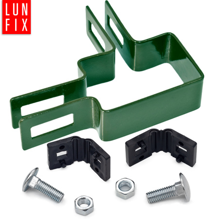 Obejma narożna 40x60 mm zielona komplet