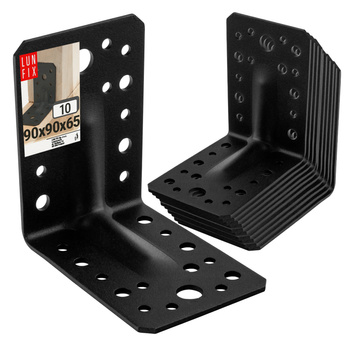 Kątownik z przetłoczeniem czarny 90x90x65x2 10szt.