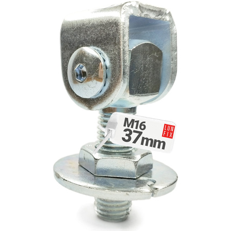 Zawias regulowany do bramy furtki M16x37 mm do wspawania ocynkowany ZRS16
