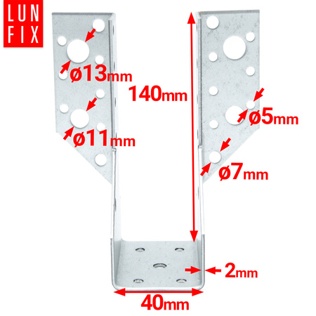 Wieszak belki 40x140 mm wspornik łącznik
