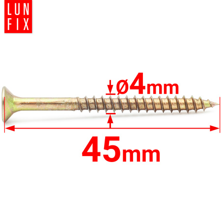 Wkręty uniwersalne 4x45 hartowane ocynkowane KDH 300szt.
