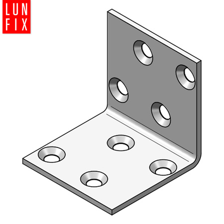 Kątownik montażowy czarny 40x40x40x2 10szt.