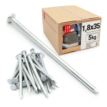 Gwoździe budowlane 1,8x35 mm ocynkowane 5kg