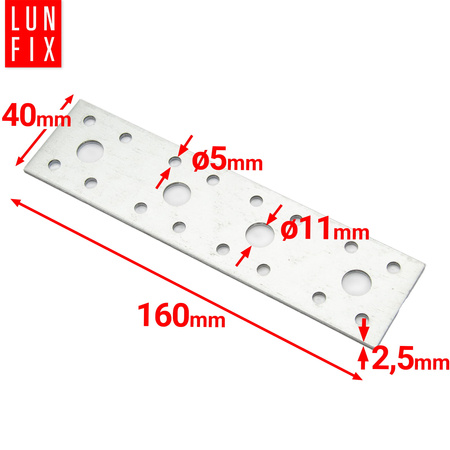 Łącznik płaski 160x40x2,5 LP3 10szt.
