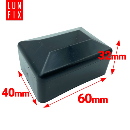 Nasadka na słupek 40x60 mm czarna daszek 10szt.