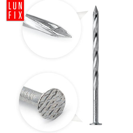 Gwoździe skręcane 3x80 mm 3 cale ocynkowane 5kg