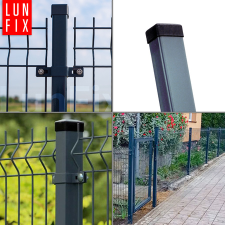 Słupek ogrodzeniowy 60x40 LUNBERG 60x40x2200 1,3mm grubości, grafitowy 220cm 2,2m