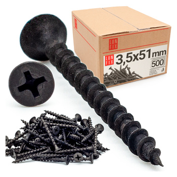 Wkręty do płyt gipsowych g-k 3,5x51 do drewna KSGD 500szt.