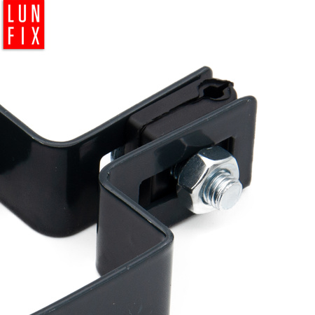 Obejma 100x100 końcowa grafit RAL 7035 komplet