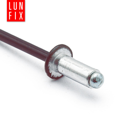 Nity zrywalne 4.8x12mm aluminiowo-stalowe BRĄZ RAL8017 100szt.