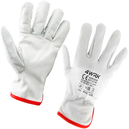 Rękawice robocze z koziej skóry 10 XL białe 1szt.