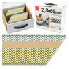Gwoździe do gwoździarki 65mm 2,8x65 pierścieniowe na papierze ocynkowane 3000szt.