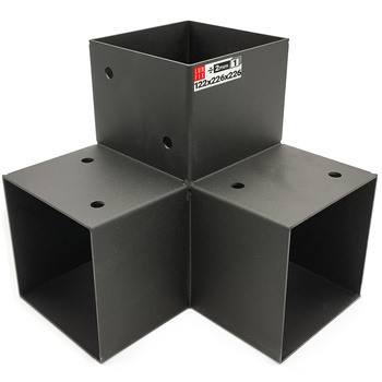 Łącznik belki kwadratowy Y 120x120mm wspornik do kantówek 3 końce