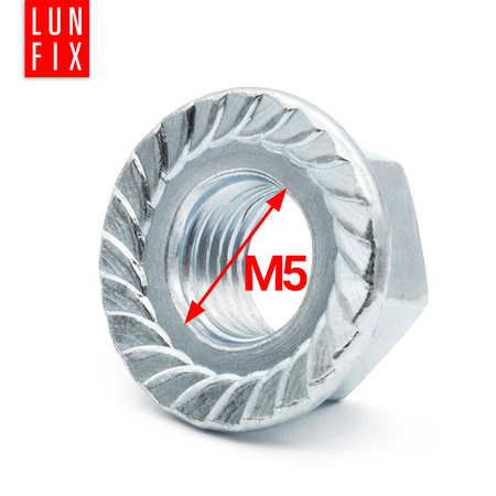 Nakrętka kołnierzowa M5 DIN6923 ocynkowana 5kg