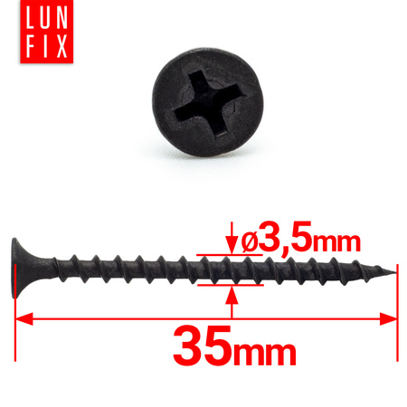 Wkręty do płyt gipsowych g-k 3,5x35 do drewna KGD 1kg