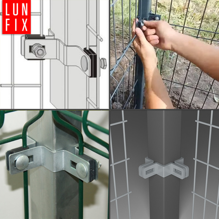 Obejma narożna 80x80 mm grafitowa komplet