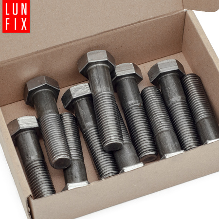 Śruba sześciokątna M20x50 czarna DIN 931 klasa 5.8 półgwint 1kg