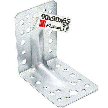 Kątownik z przetłoczeniem KP1 90x90x65x2,5 1szt.