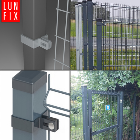 Obejma końcowa początkowa 100x100 mm grafitowa komplet