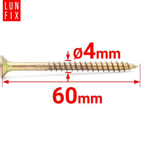 Wkręty uniwersalne 4x60 hartowane ocynkowane KDH 1kg