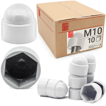 Zaślepka na śruby M10/17 maskownica kołpak biała 10szt.