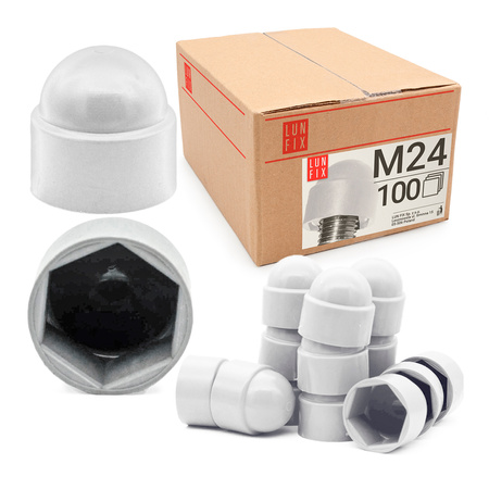 Zaślepka na śruby M24/36 maskownica kołpak biała 100 szt.