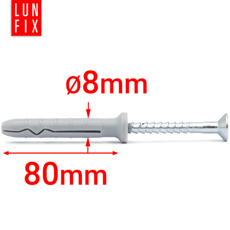 Kołki stożkowe szybkiego montażu 8x80 (100 szt.)