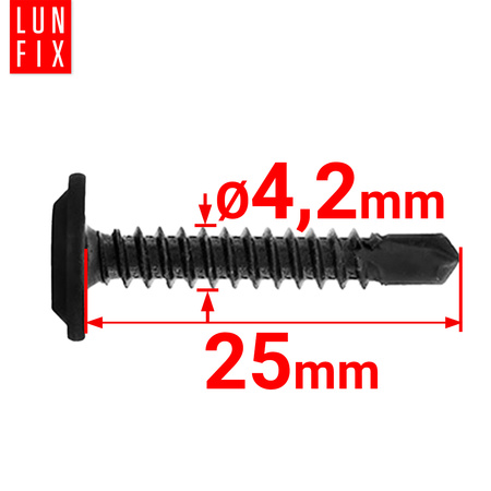 Wkręty samowiercące do metalu 4,2x25 fosfatowane 500szt.