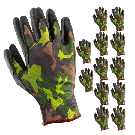 Rękawice robocze ogrodnicze 10 XL 12szt.
