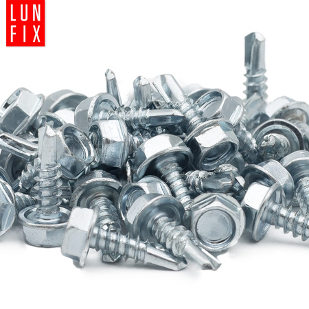 Wkręty samowiercące 5,5x25mm łeb 6-kątny DIN7504K ocynk 100szt.