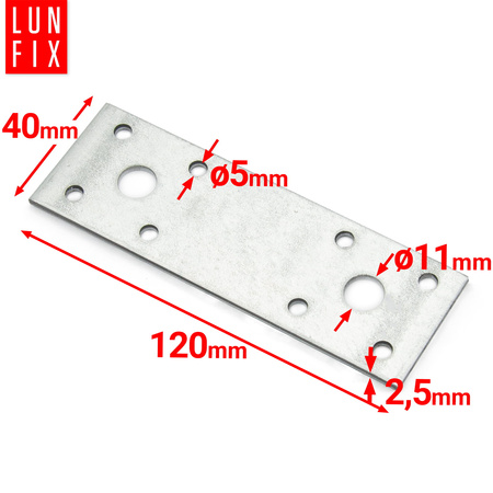 Łącznik płaski 120x40x2,5 LP2 10szt.