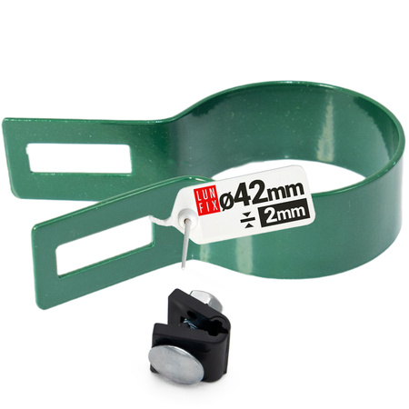 Obejma końcowa początkowa fi42 mm zielona komplet