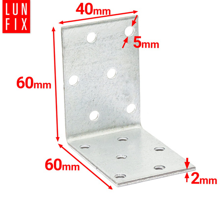 Kątownik montażowy 60x60x40x2 KM7 2szt.