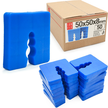 Podkładka dystansowa 8mm 50x50mm wyrównująca 50szt.