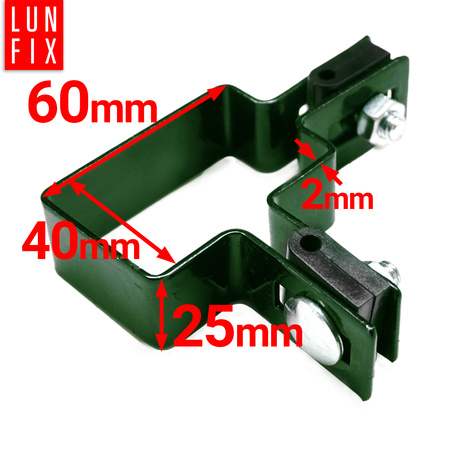 Obejma narożna 40x60 mm zielona komplet