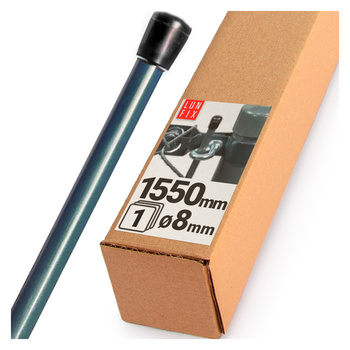 Pręt naciągowy fi8x1550 grafitowy PCV