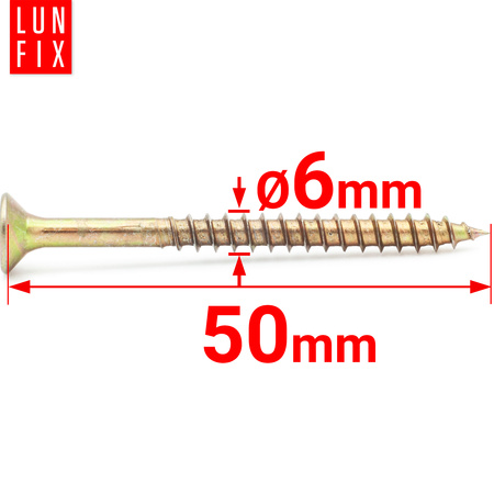 Wkręty uniwersalne 6x50 hartowane ocynkowane KDH 200szt.
