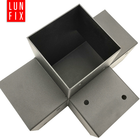 Zestaw łącznik kantówki 12x12cm kształt X z wkrętami 8x40 mm