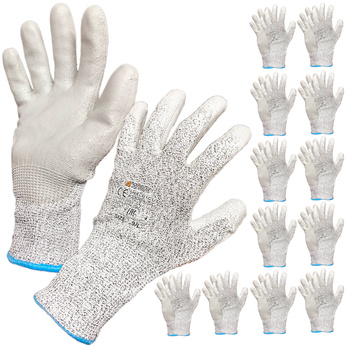 Rękawice robocze antyprzecięciowe bardzo mocne 9 L 12szt.
