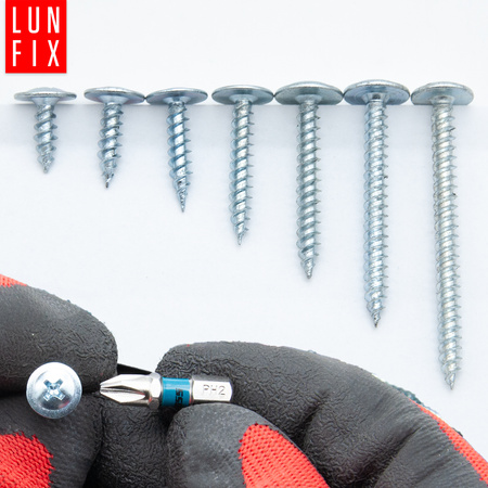 Zestaw wkrętów samogwintujących 290szt. do metalu + bit PH2