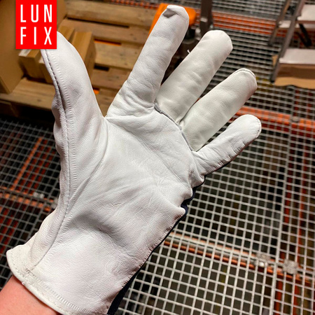 Rękawice robocze skórzane kozia skóra 8 M białe 12szt.