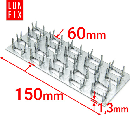 Płytka kolczasta 60x150 płyta łącznik ciesielski do wiązarów 10szt.