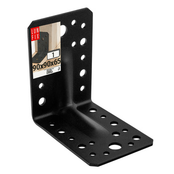 Kątownik z przetłoczeniem czarny 90x90x65x2 1szt.