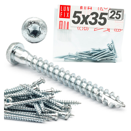 Wkręty ciesielskie Anchor 5x35 do kątowników 25szt.